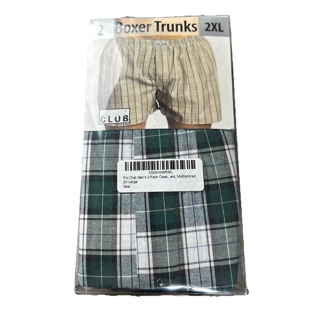 Pro Club Boxer Trunks 2XL Mens 2 Pack